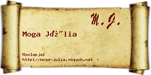 Moga Júlia névjegykártya